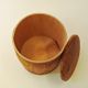 Vintage birch taburette with removable top lid Sweden 1972