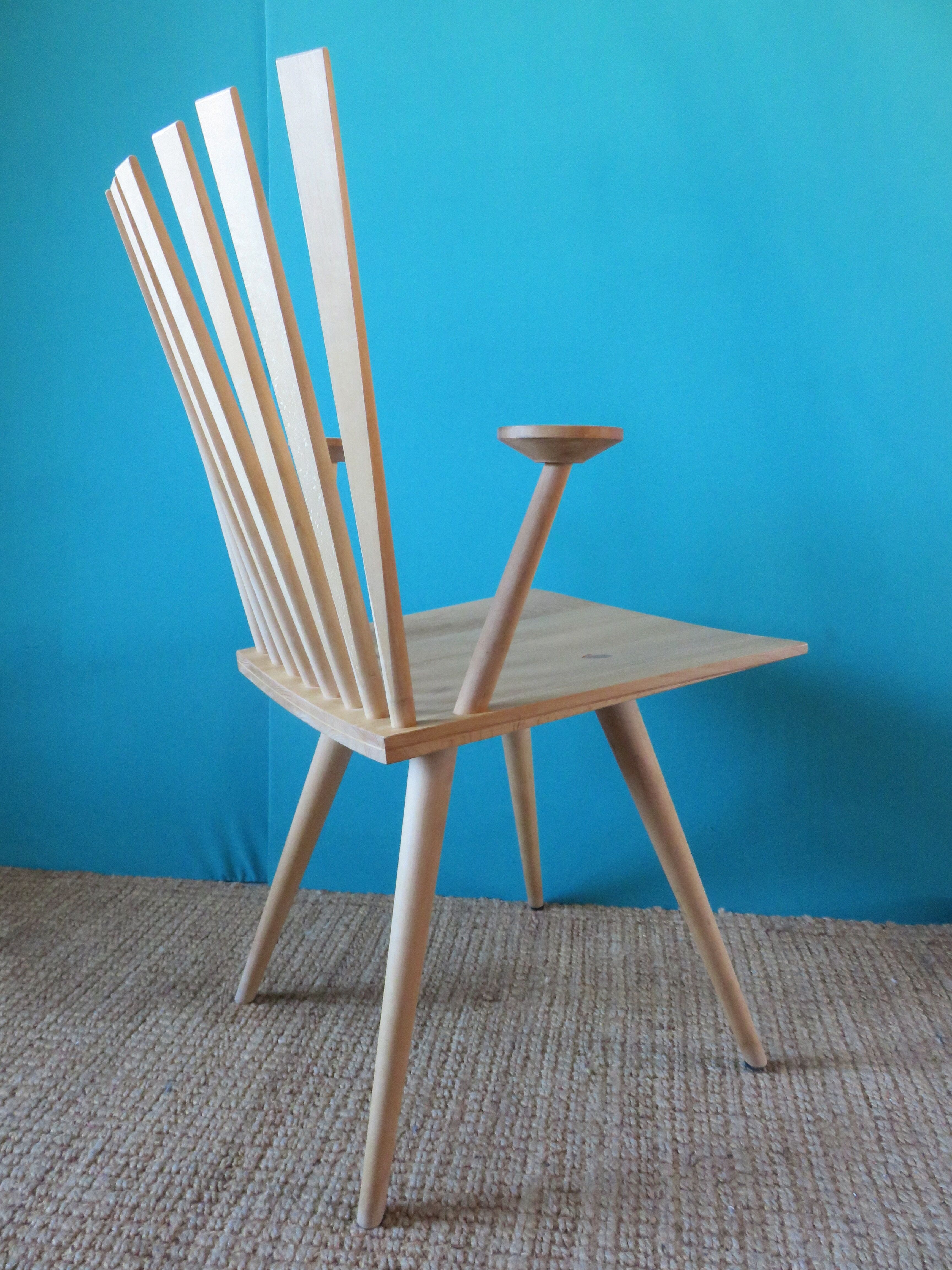 Pair of maple "Mikado" armchairs by J.Foersom and P.Hjort Lorenzen
