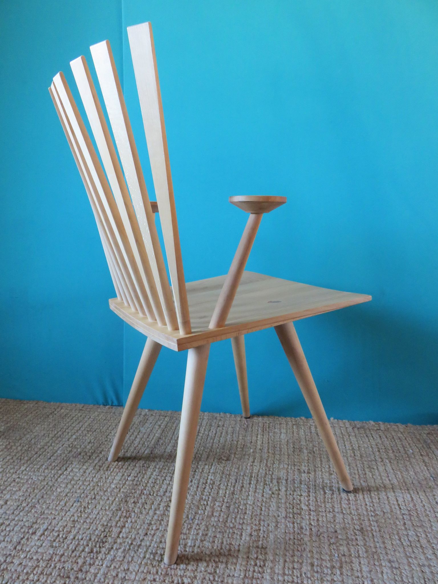 Pair of maple "Mikado" armchairs by J.Foersom and P.Hjort Lorenzen