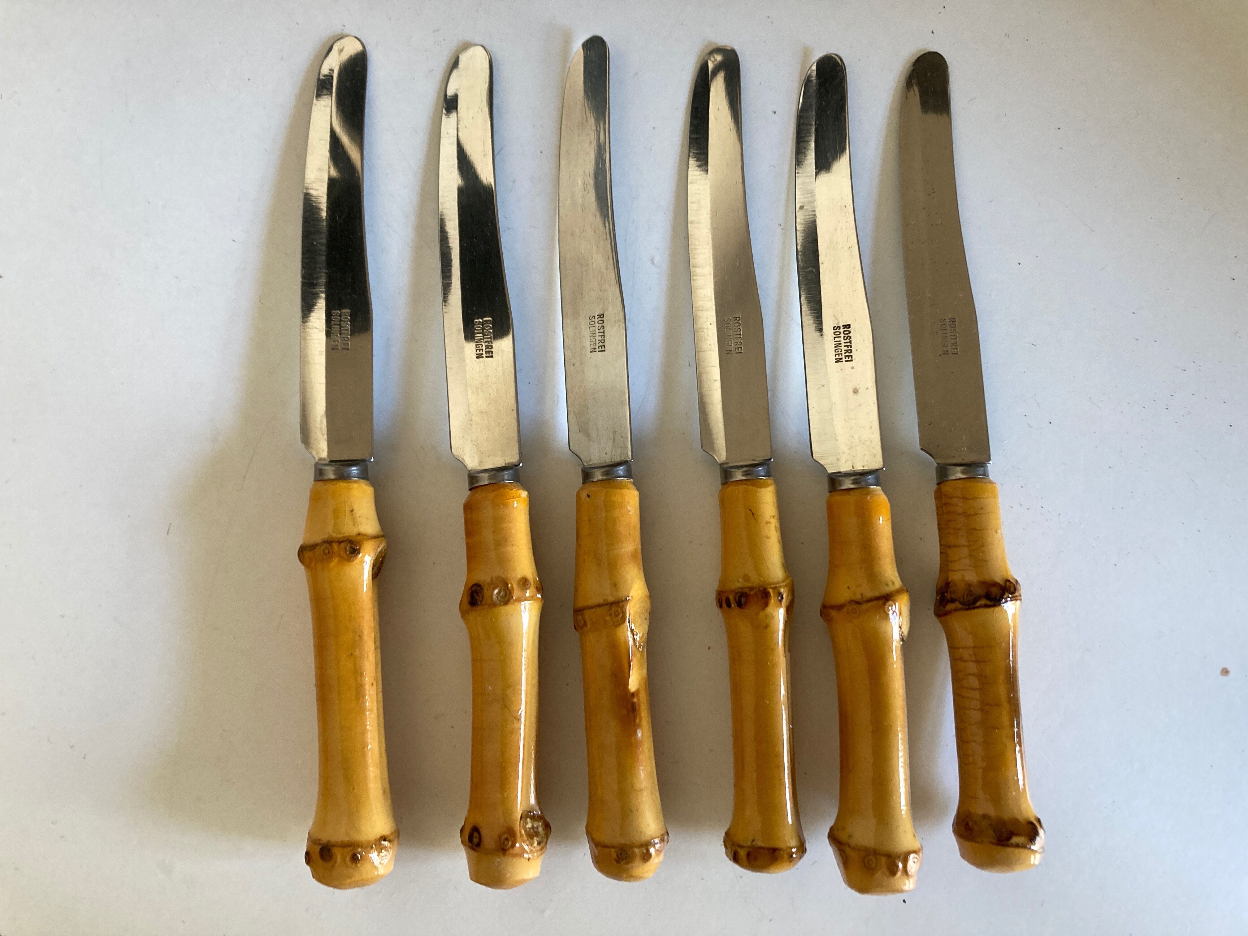 Produit BHV Set de 6 couteaux a fruit manches bambou lames Solingen