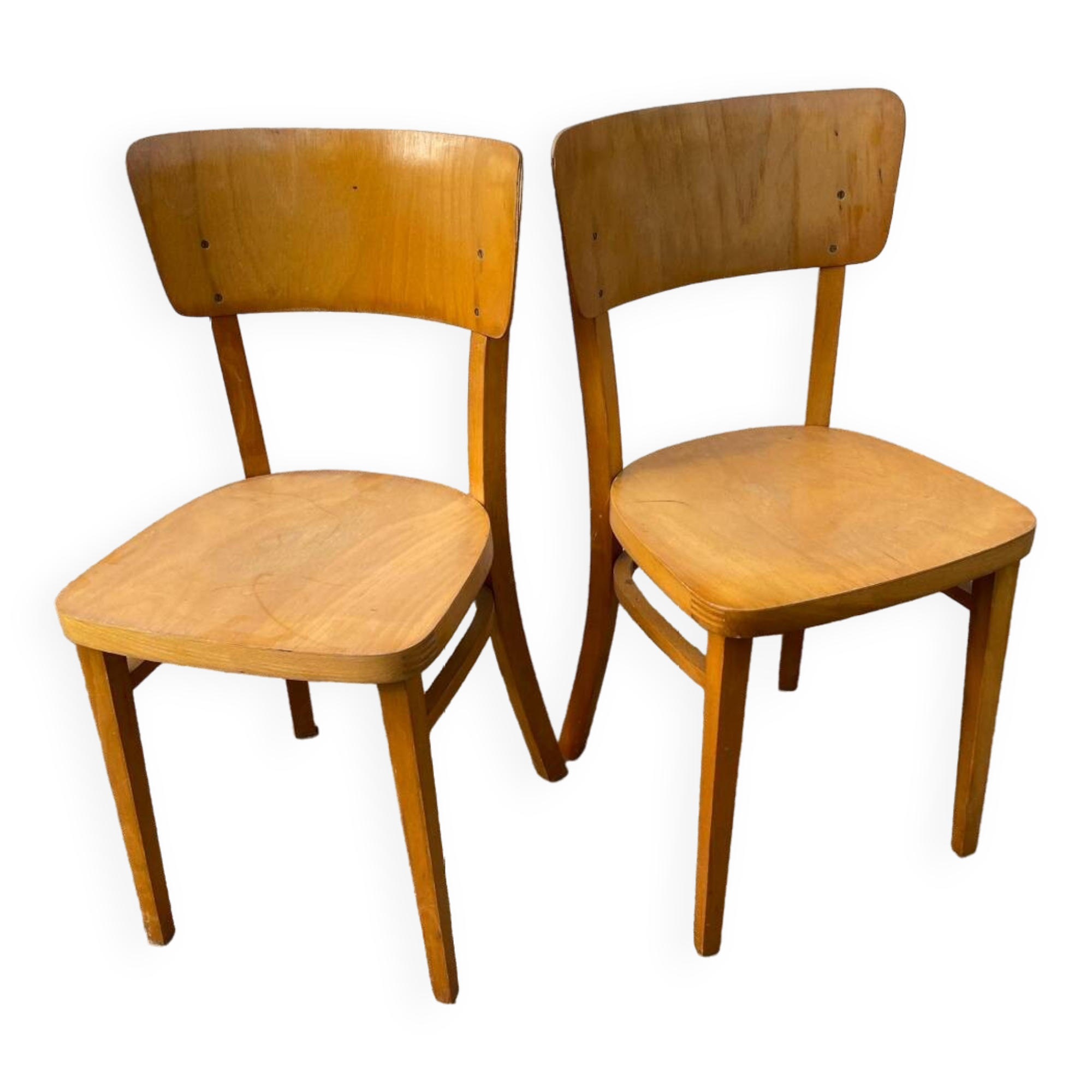 Duo of Thonet bistro chairs