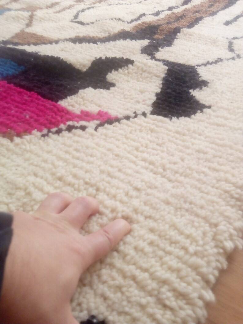 Berber design rug - brown touch - handmade Moroccan rug - 247x152 cm