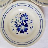 3 assiettes dessert en porcelaine de Longchamp modèle Cholet 2103121