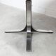 Round table rises and lowers Osvaldo Borsani black and chrome with extension