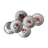 Assiettes plates anciennes 6 modèle dépareillé de la manufacture française de Digoin