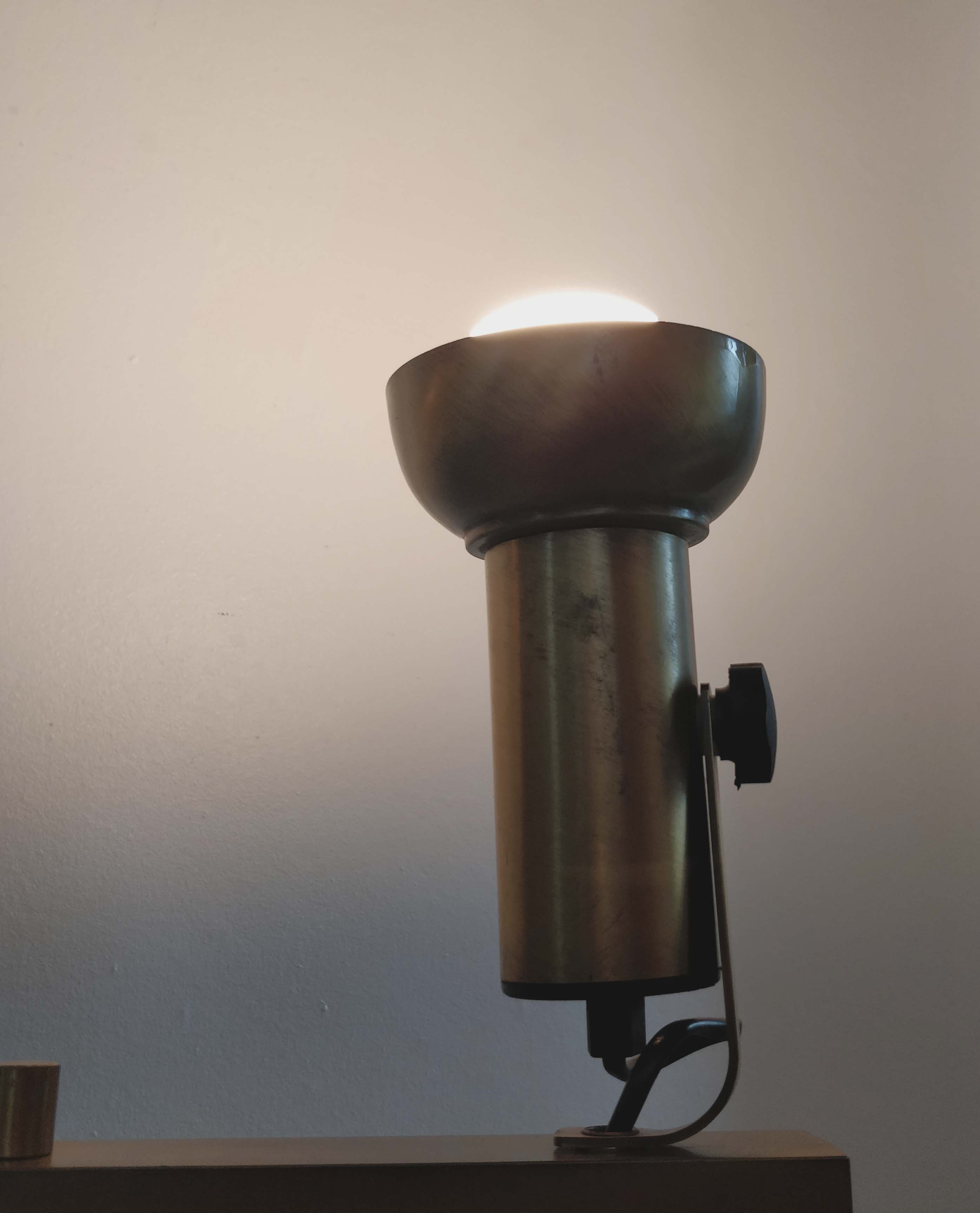 Wall light 3 70s brass spots