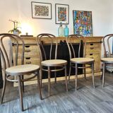 Series of 4 ZPM Radomsko bistro chairs for Thonet