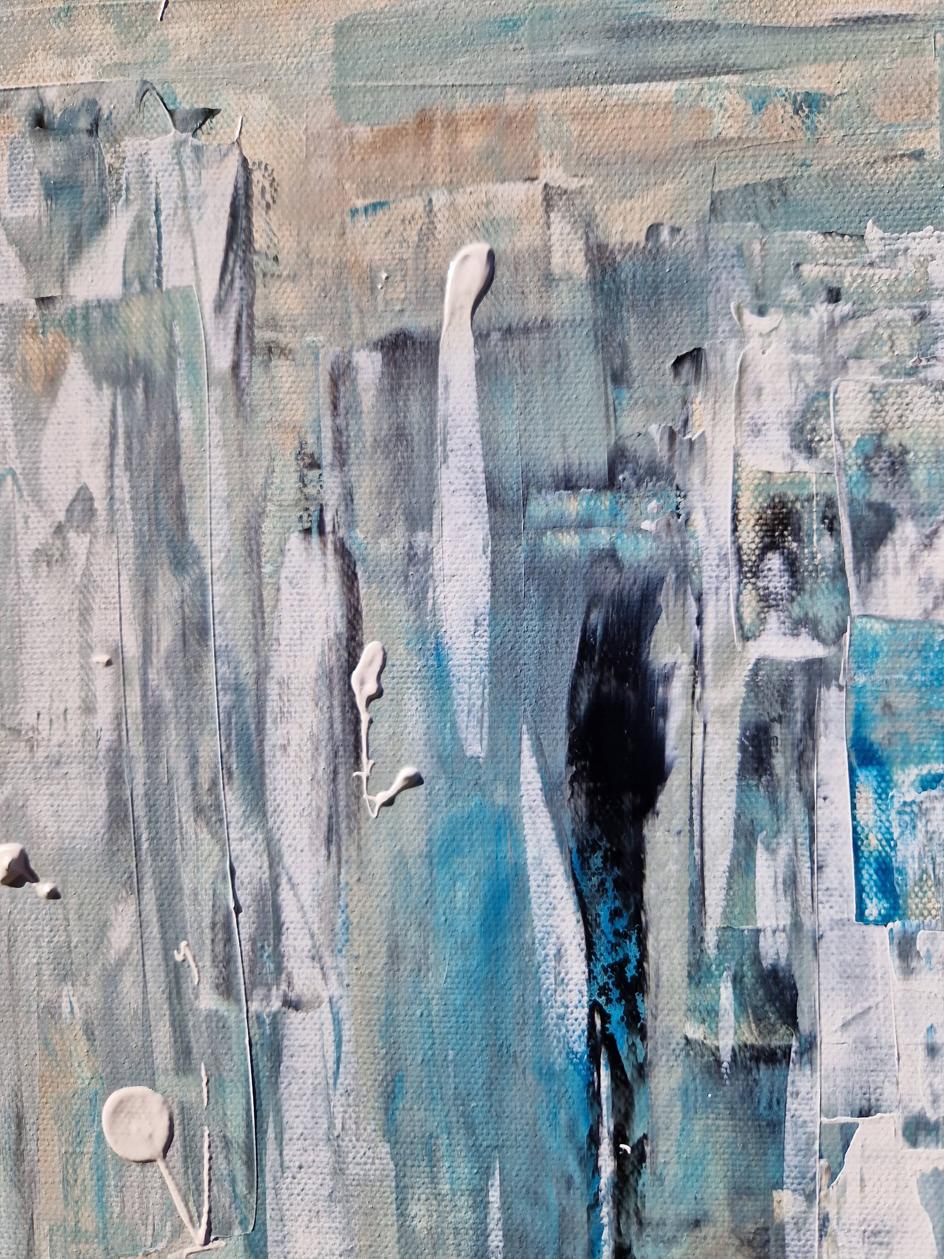 Framed abstract painting painting