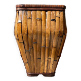 Porte parapluies vintage en rotin style colonial 1930 - Cache pot vintage en rotin