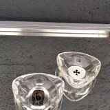 Set of 2 glass advertising ashtrays