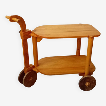 Swedish bar cart in pine from the 70s