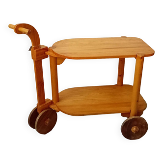 Swedish bar cart in pine from the 70s