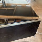 Black art deco extendable dining table made in 1930s czechia