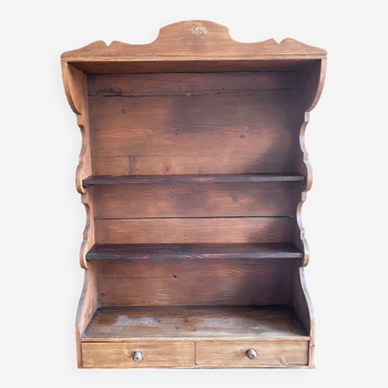 Old shelf in raw wood