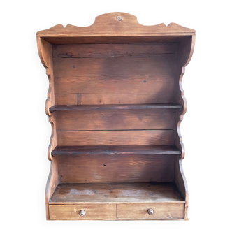 Old shelf in raw wood