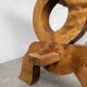 Table artisanale en orme massif, art populaire