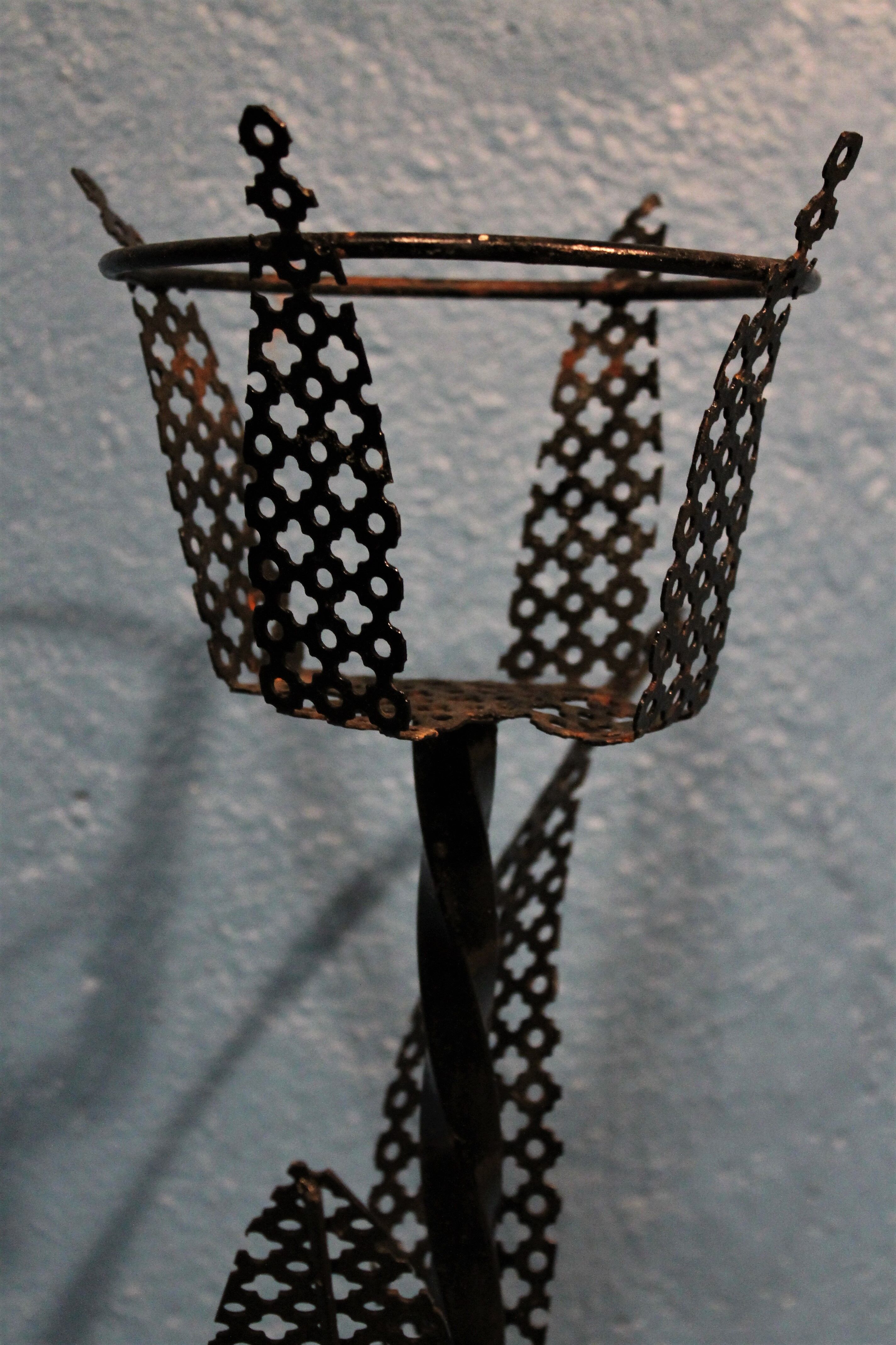 Plant holder "flower" perforated metal 1950