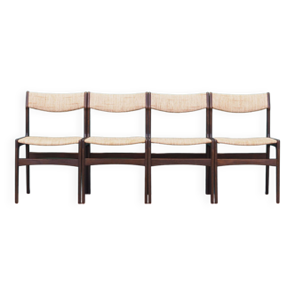 Ensemble de quatre chaises en chêne, design danois, années 70, production: Skovby