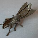Old ashtray in the shape of large fly alloy brass deco office living room