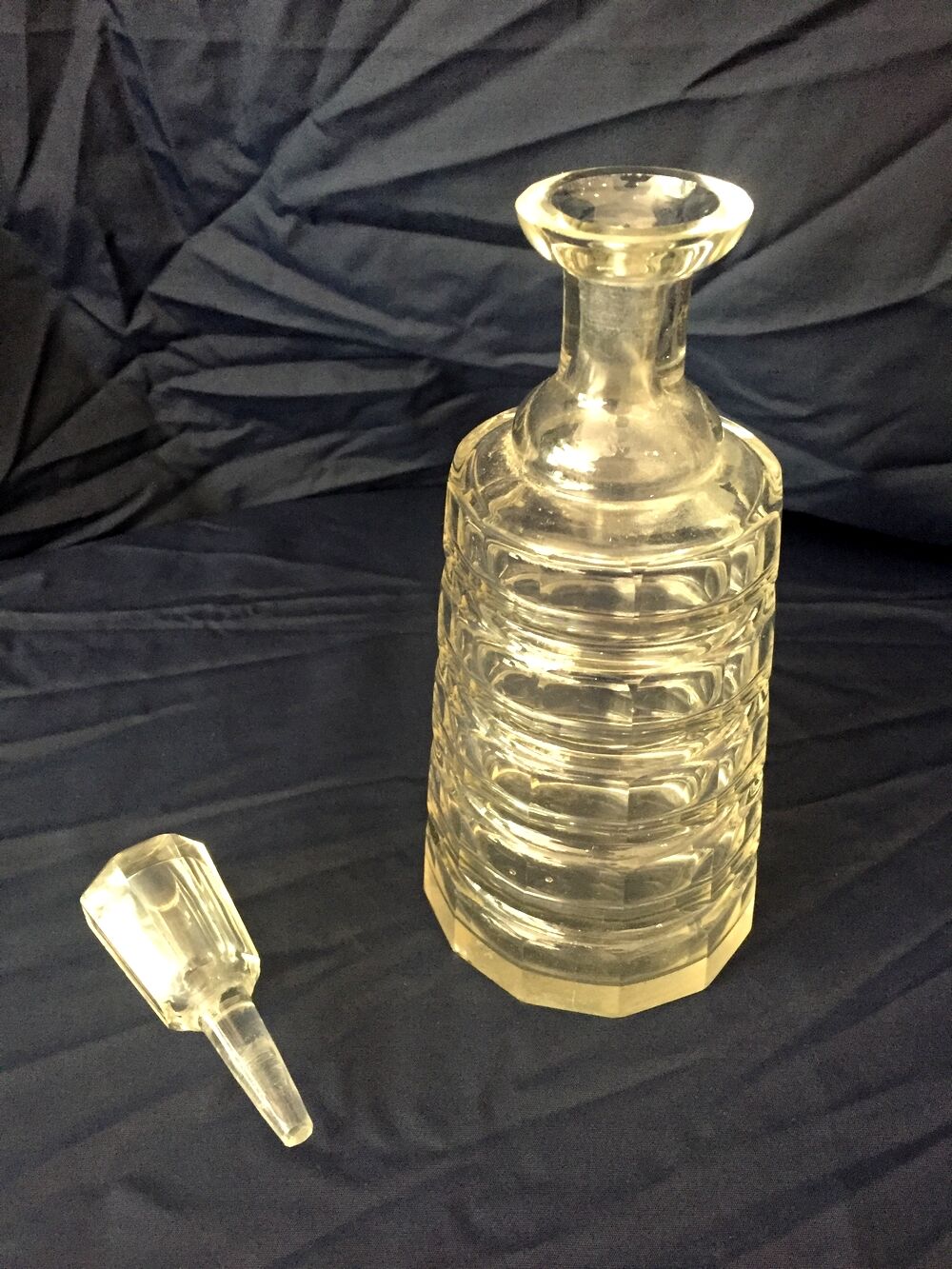 Art deco liqueur carafe bohemian glassware