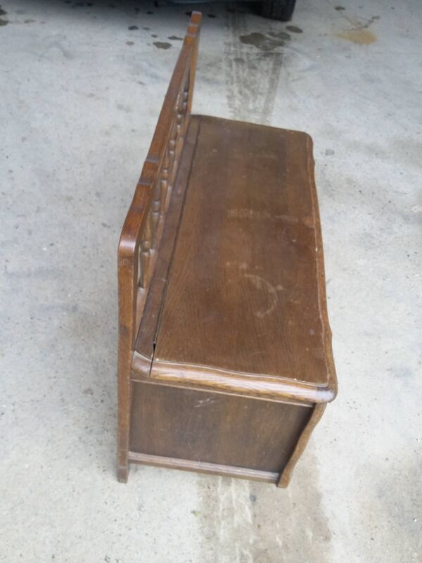 Petit Banc Coffre Chêne - XXè