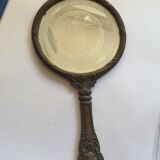 Old bronze hand mirror 27x12cm