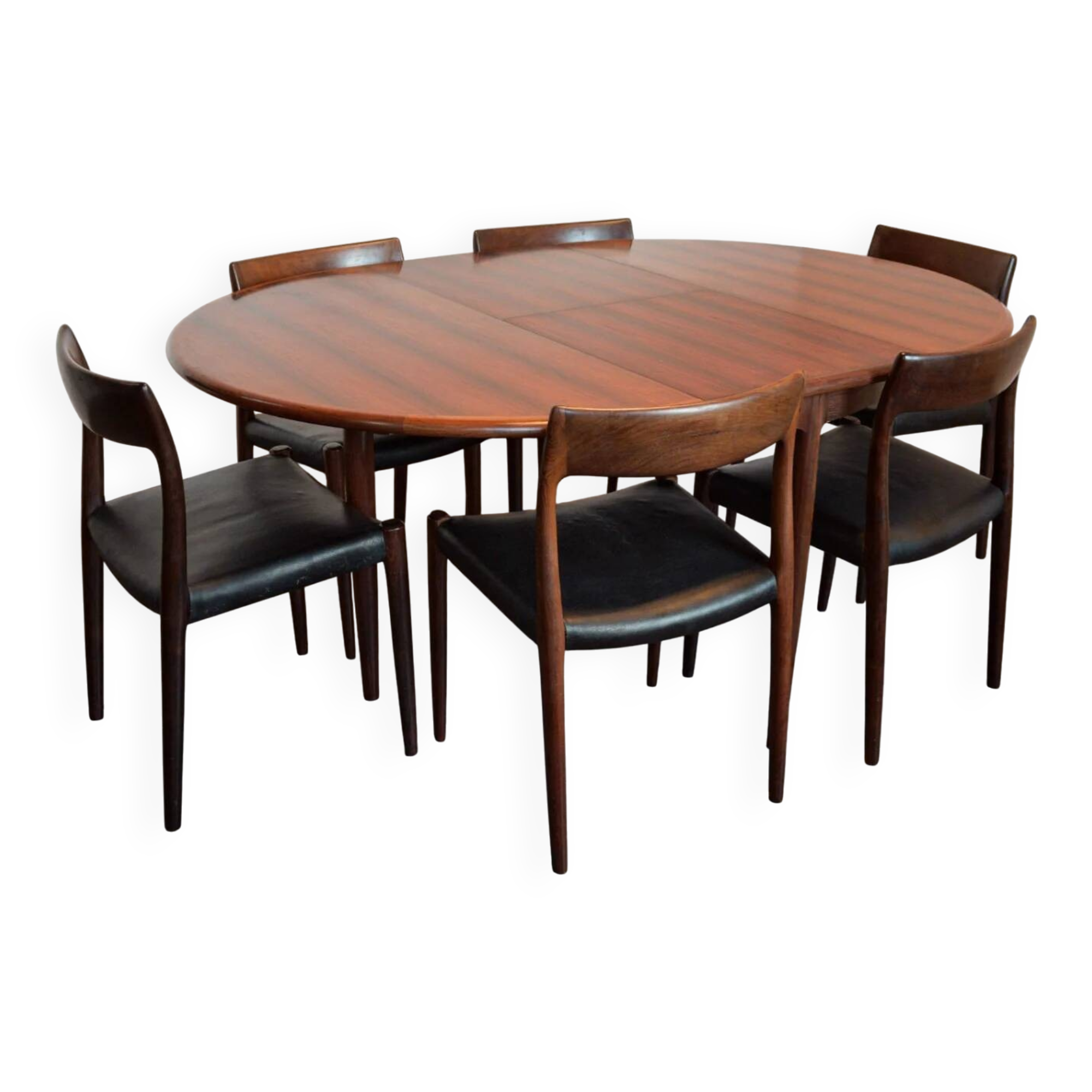 Table and 6 chairs by Niels Otto Moller