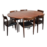 Table and 6 chairs by Niels Otto Moller