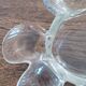 Vintage thick molded glass "fish" trinket tray