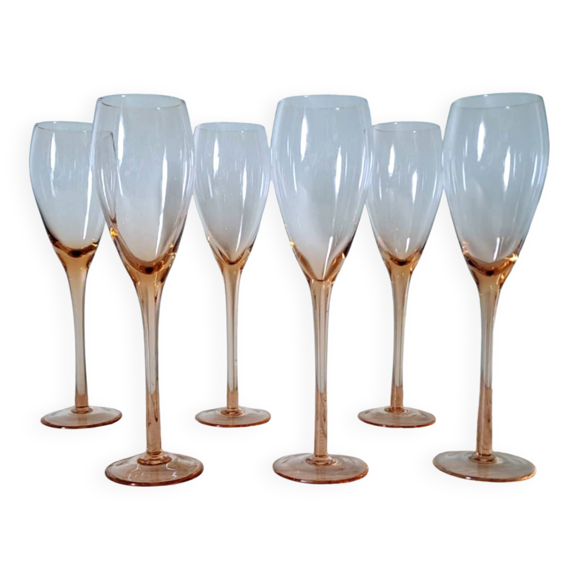 6 champagne flutes