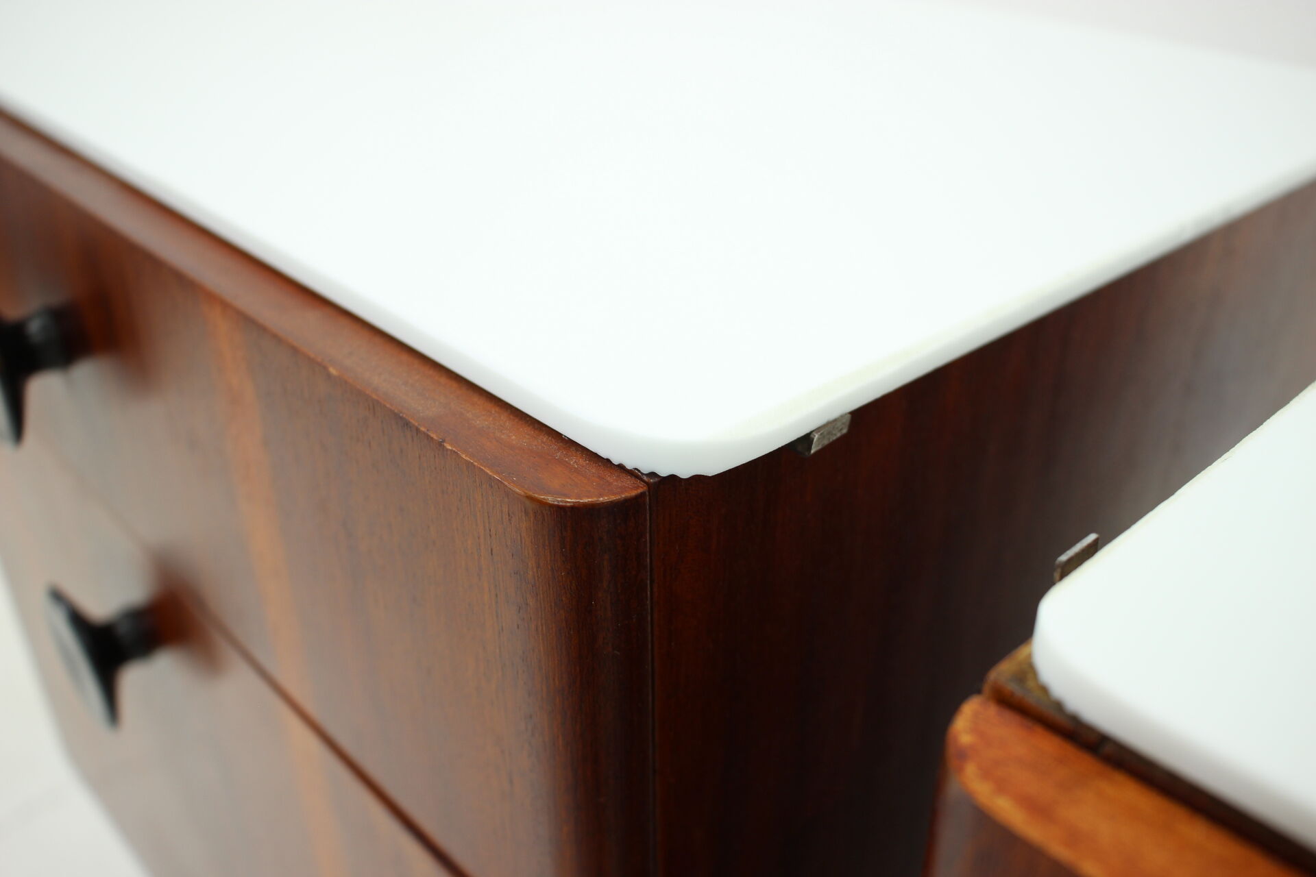 1950s Jindrich Halabala Mahogany Bedside tables ,Czechoslovakia