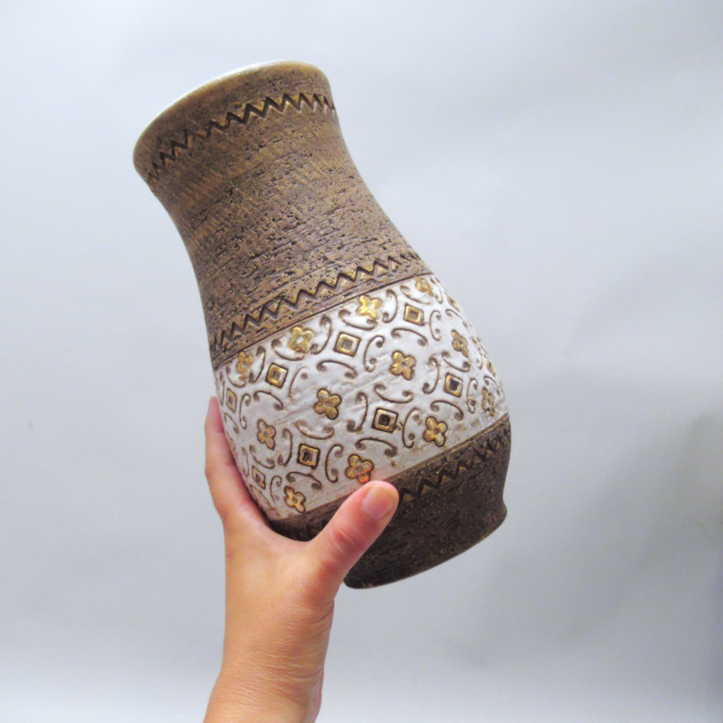 Aldo Londo Bitossi Brutalist Vase 1960s