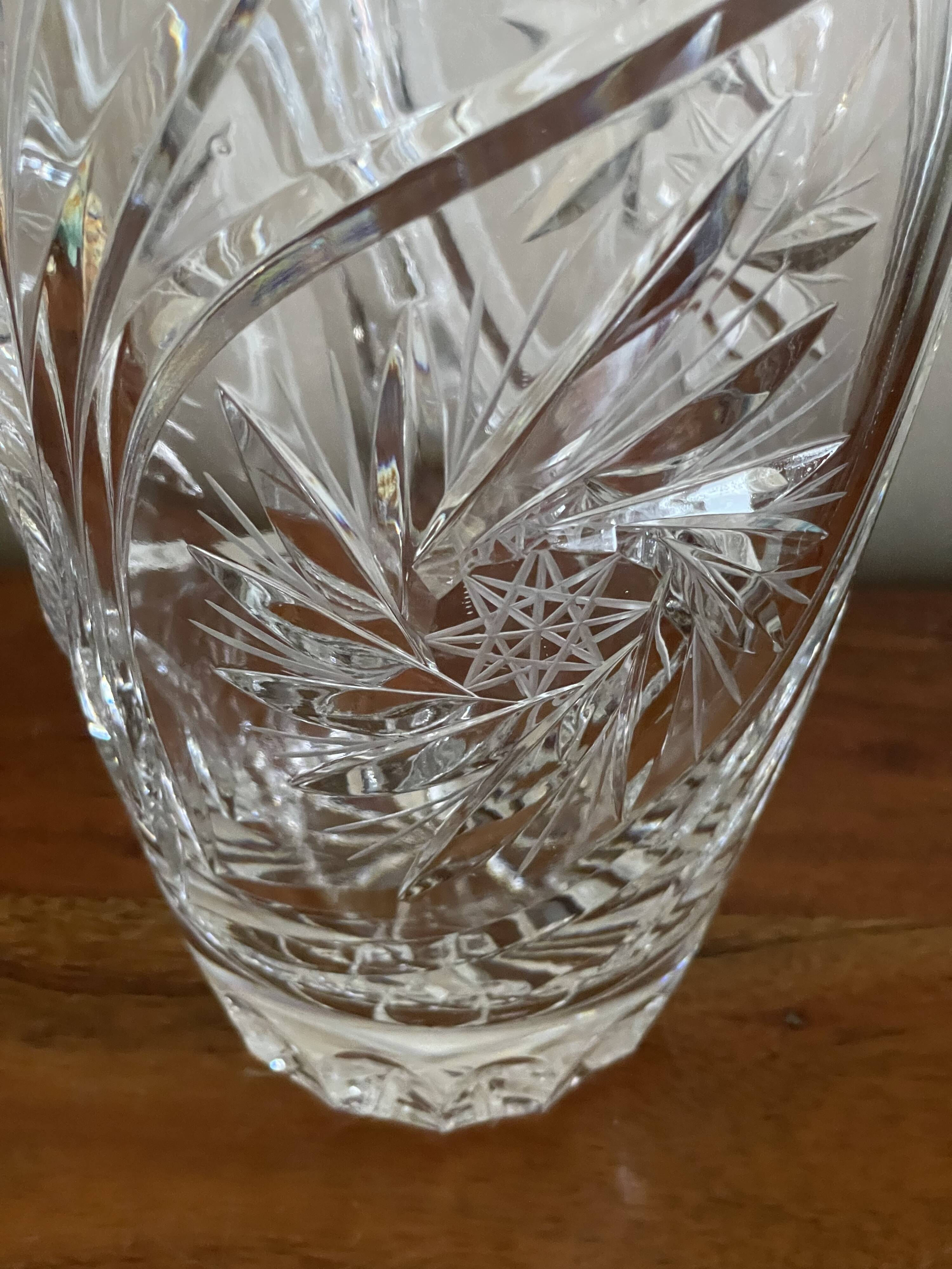 Large crystal vase