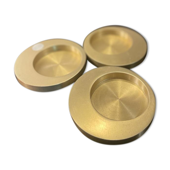 Ashtrays by Pierre Vandel in brass