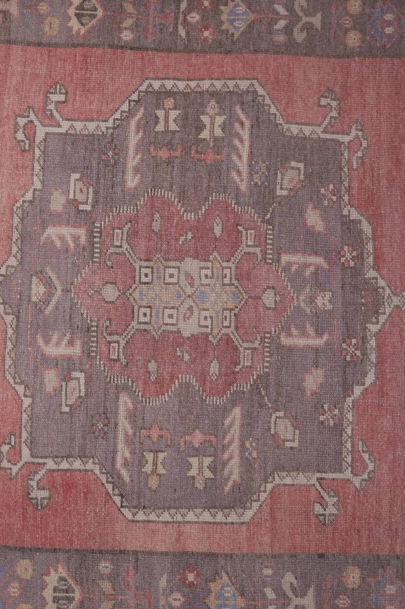 Vintage Turkish handmade rug 146x338 cm