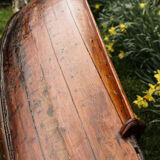 Ancient Picardy boat in solid wood