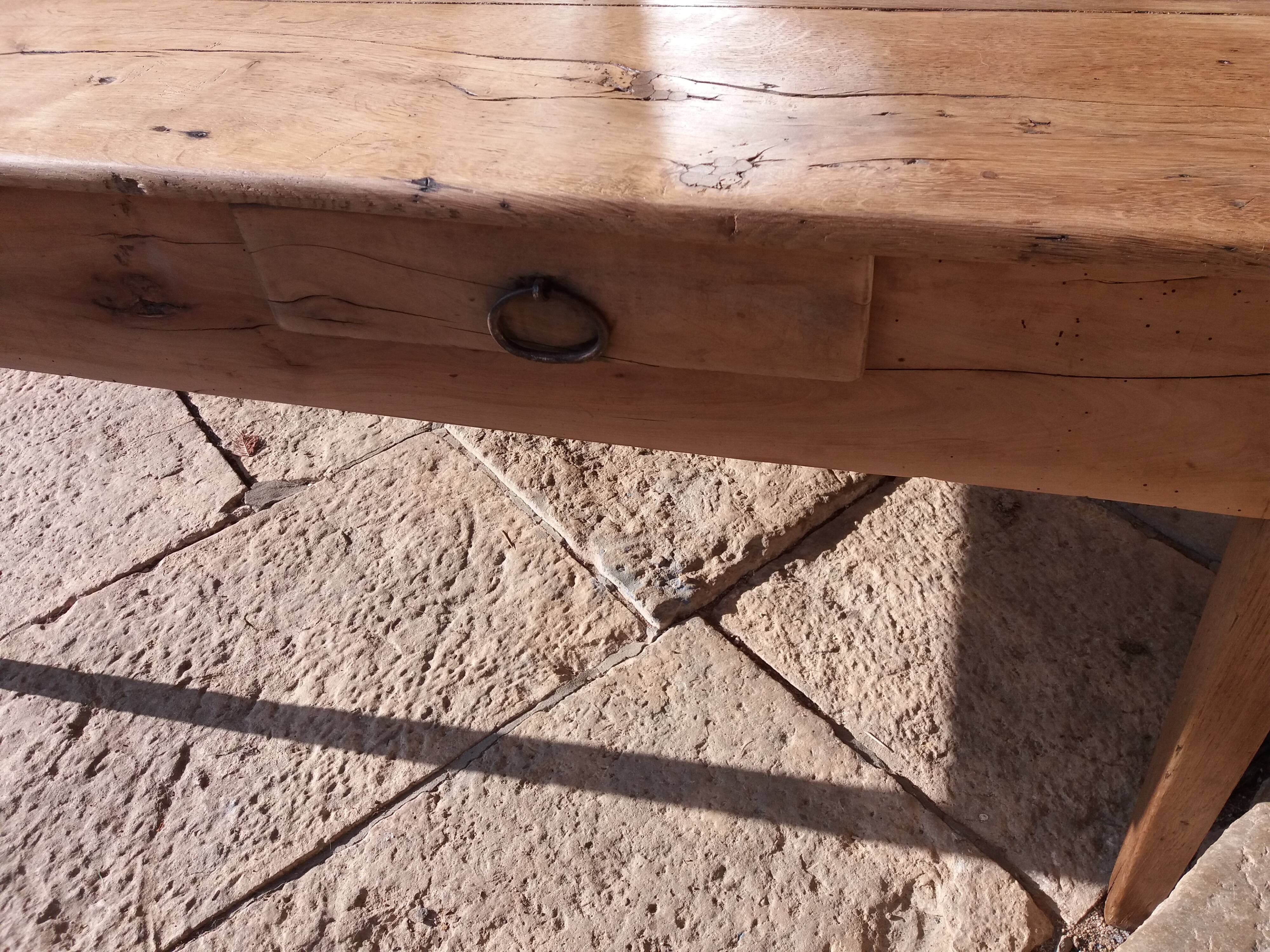 Old Burgundy farm table