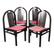 Ensemble de 4 chaises vintage Baumann modèle Argos
