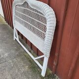 White rattan headboard 1960 1970