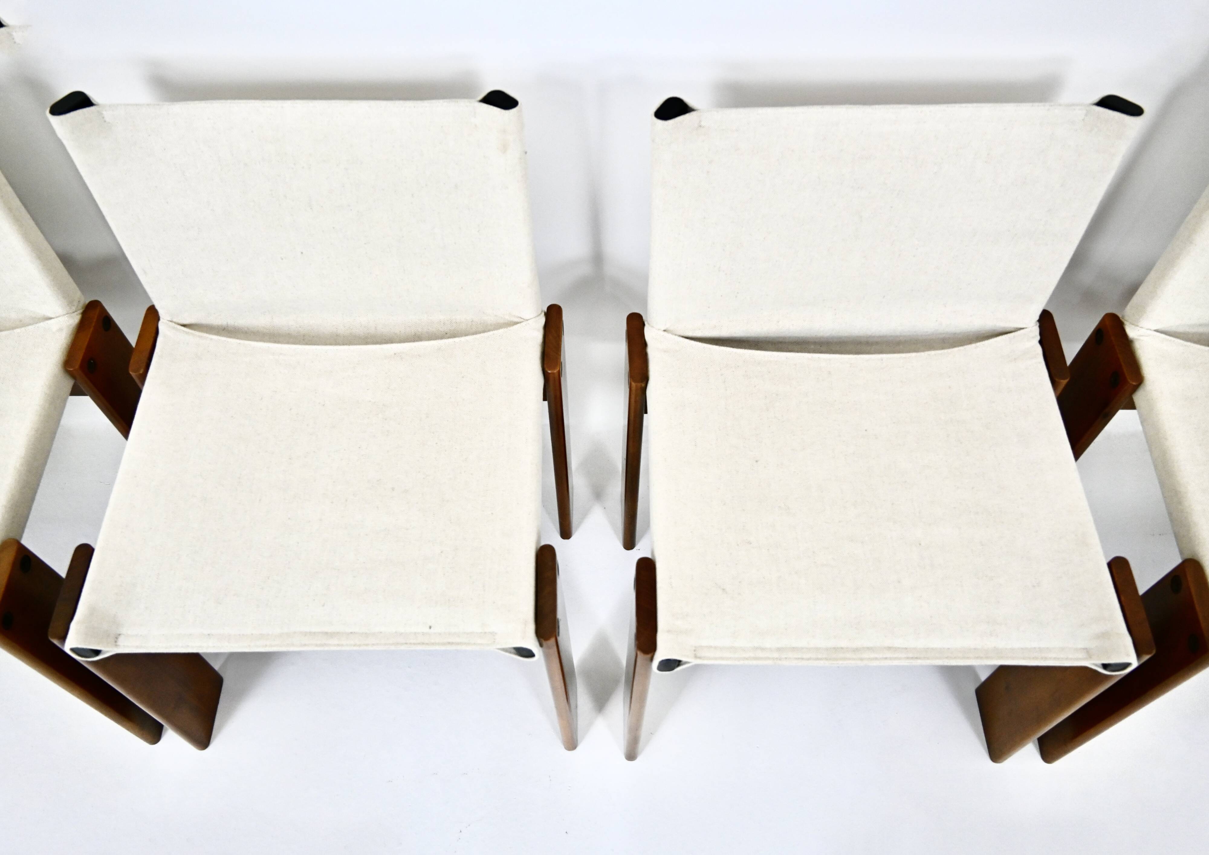 Set of 6 Monk Chairs by Afra & Tobia Scarpa for Molteni, 1970s
