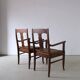 Biedermeier satin birch armchairs | Sweden | set of 2