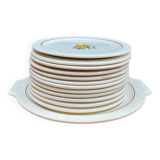 Longwy iron earth dessert service