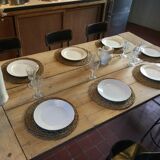Wood and iron dining table
