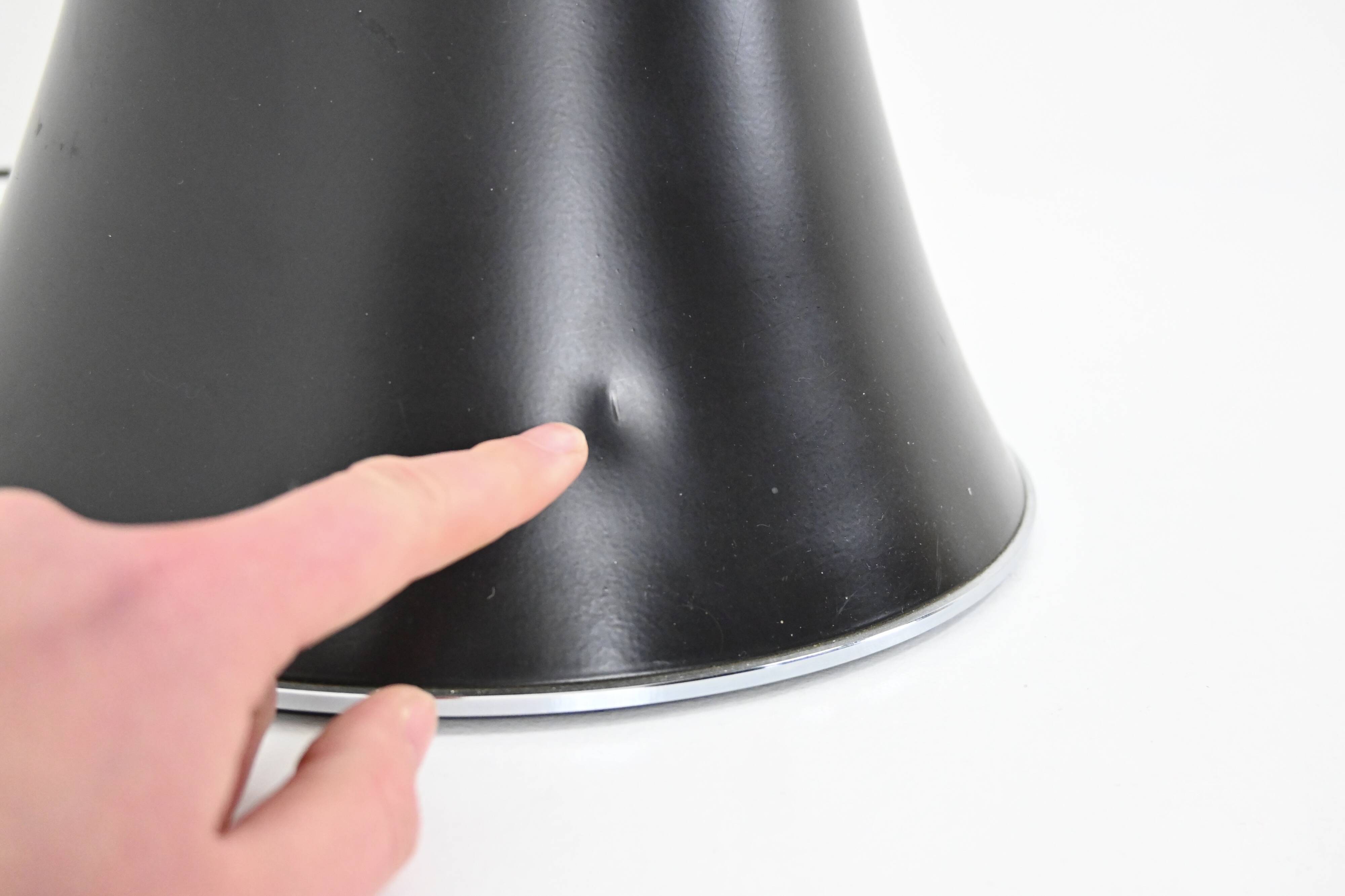 Black Pipistrello lamp by Gae Aulenti for Martinelli Luce, 1960s