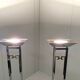 Arte Lumen floor lamps chrome & brass 1970’s, set of 2