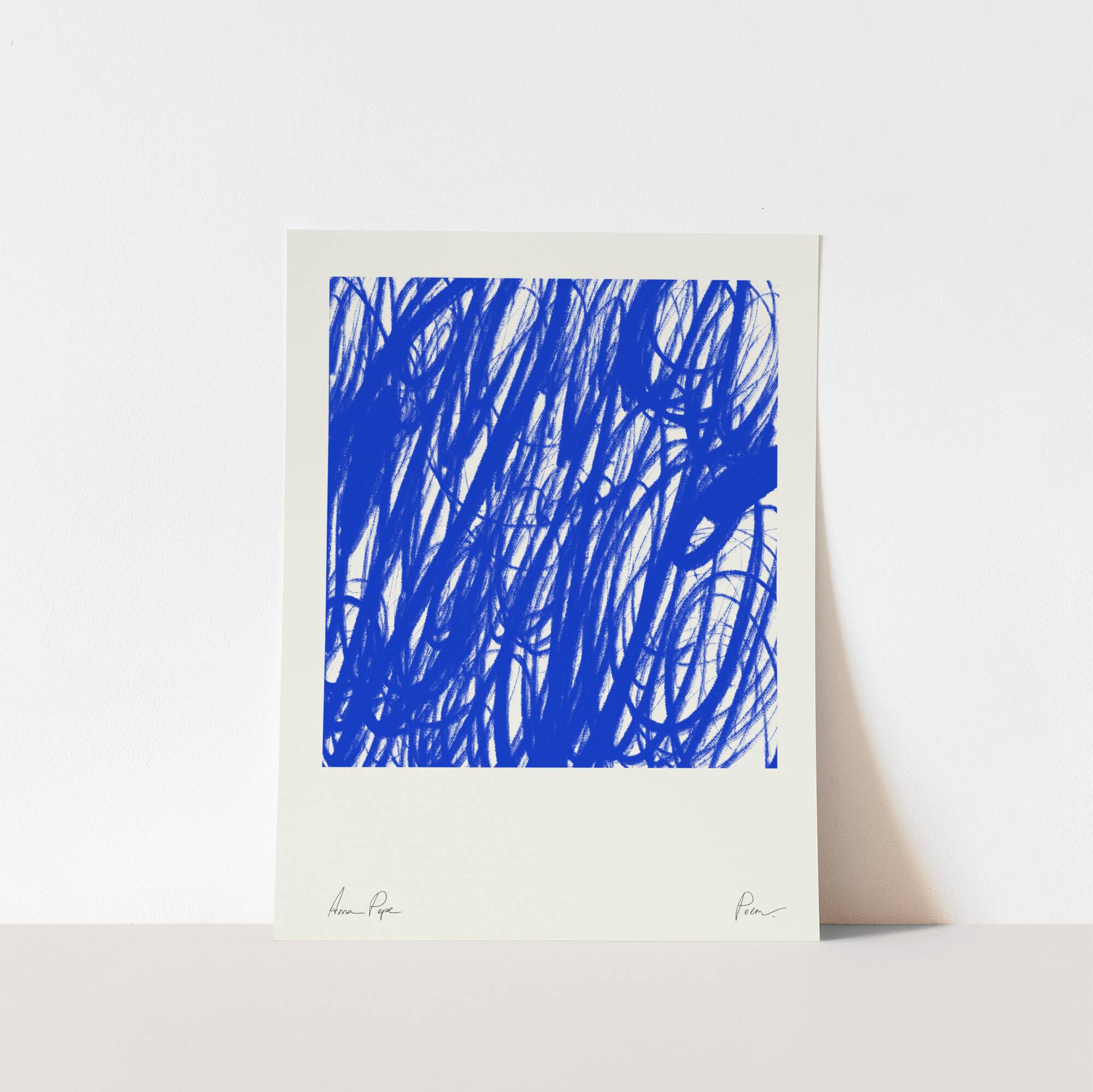 Abstract blue painting giclee print