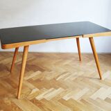 1960's Mid Century Coffee Table with a black opaxite glass by Jiri Jiroutek