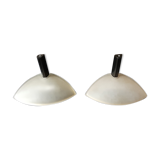 Pair of shortbread glass wall light