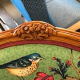 Louis XV style Bergère armchair with floral motifs