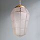 Art Deco pendant light in faceted satin glass, 1920s-30s